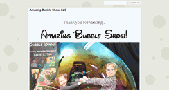 Desktop Screenshot of amazingbubbleshow.com